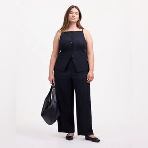 NWT Madewell Plus Slouchy Straight Pants in Drapey Twill - 18W